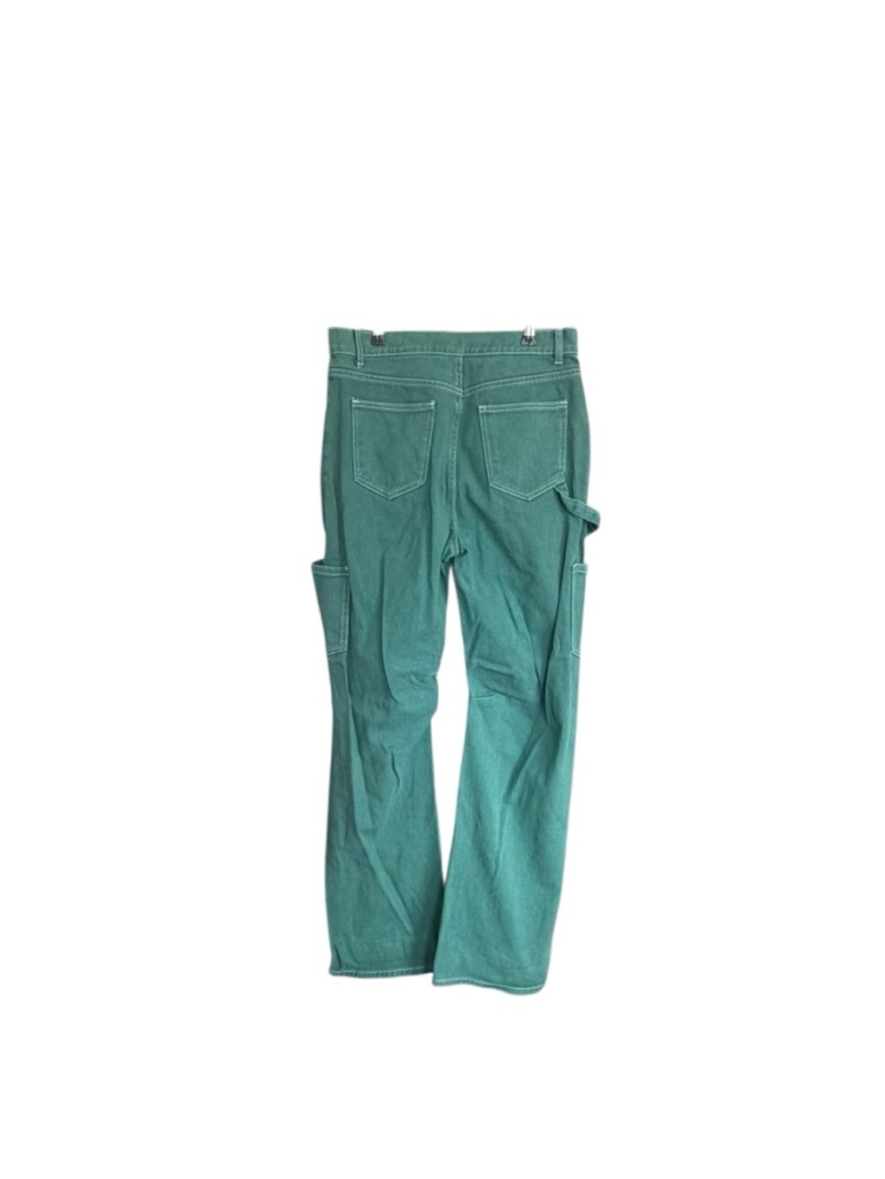 Lioness Miami Vice Sage-Green Cargo Jeans High-Rise Wide Leg Baggy Fit Pants - Picture 9 of 16